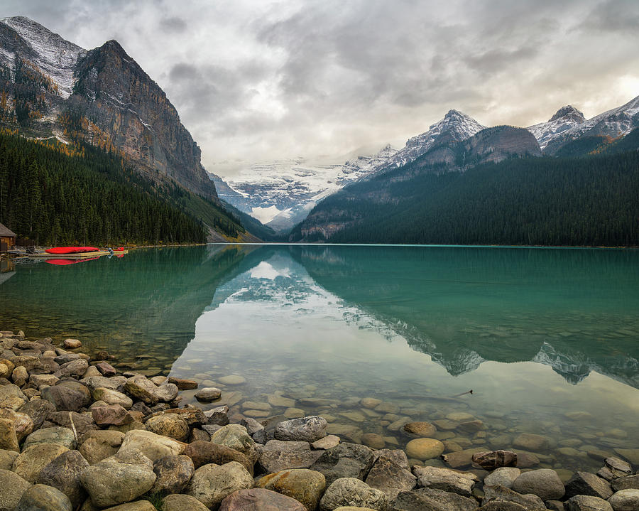Lake Louise in the Fall Photograph by James Udall
