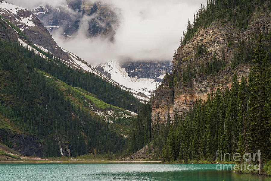 Lake Louise Peaks Above Photograph by Mike Reid