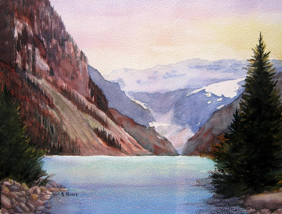 Lake Louise Painting by Shirley Braithwaite Hunt