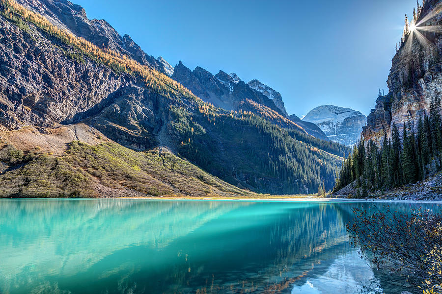 Banff National Park Photograph - Lake Louise Sunburst by Pierre Leclerc Photography