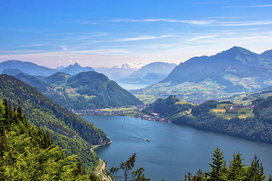 Mountain Photograph - Lake Lucerne by Lisa Lemmons-Powers