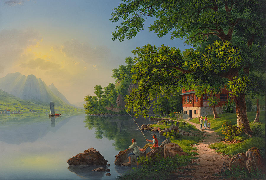 Lake Lucerne Switzerland  Painting by Movie Poster Prints