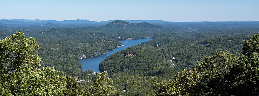Lake Lure North Carolina Panoramic Photograph by Terry DeLuco