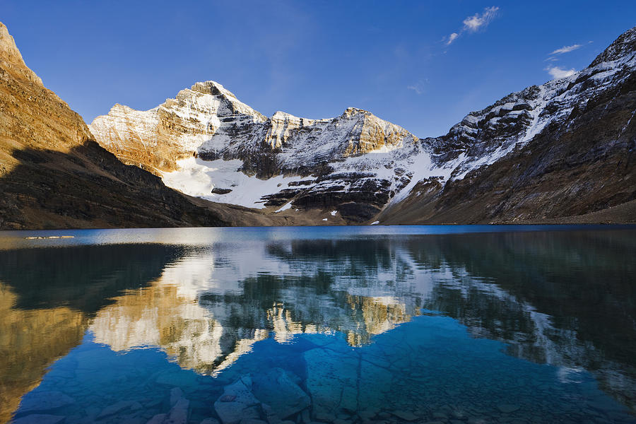 Lake Mcarthur And Mount Biddle Photograph by Yves Marcoux | Fine Art ...