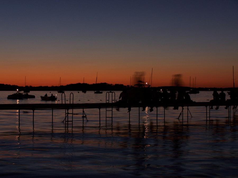 Madison Photograph - Lake Mendota Sunset by Adam Schwartz