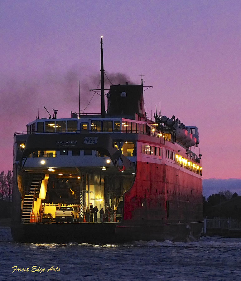 Lake Michigan Carferry Photograph by Dick Bourgault