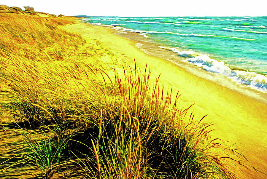 Lake Michigan Shore Digital Art by Dennis Cox