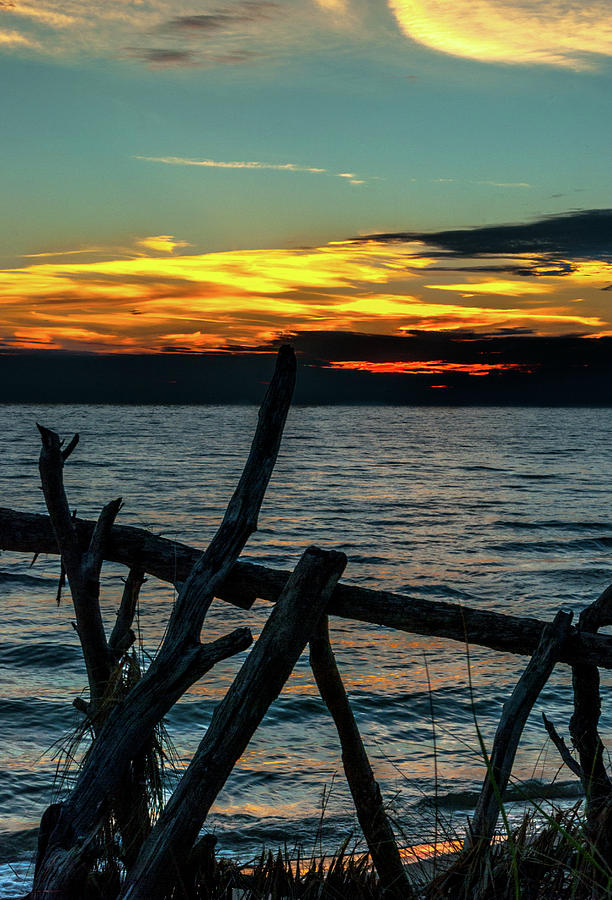 Sunset Photograph - Lake Michigan Sunset by Optical Playground By MP Ray