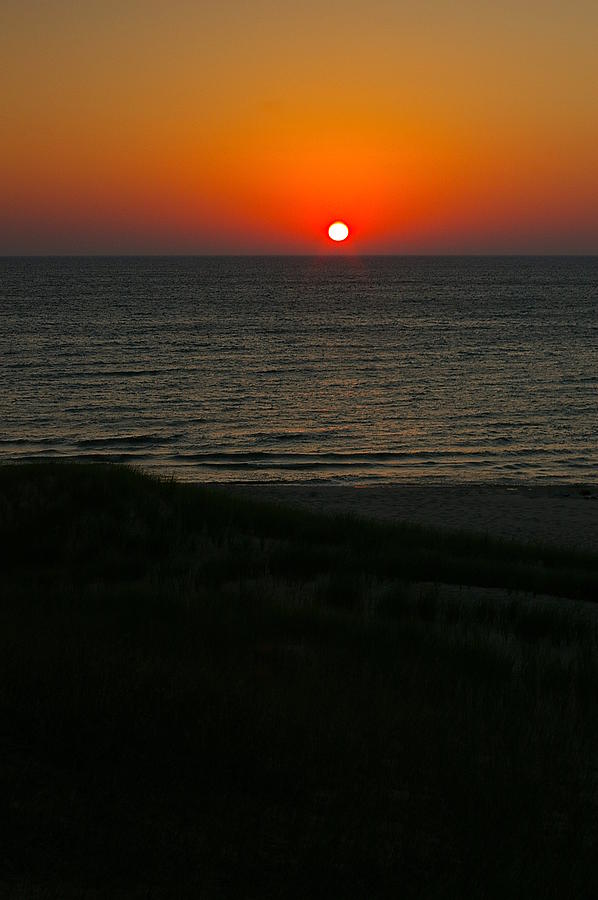 Lake Michigan Sunset Photograph by Randy Pollard