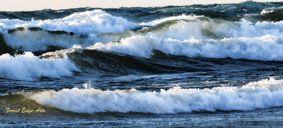 Lake Michigan Wave Action Photograph by Dick Bourgault
