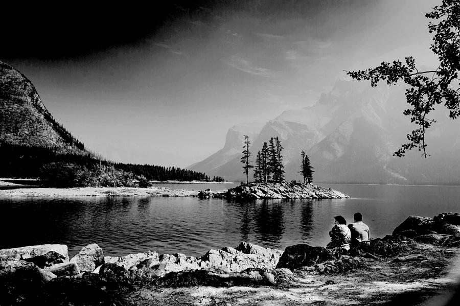 Lake Minnewanka, Canada 4 Painting by Celestial Images