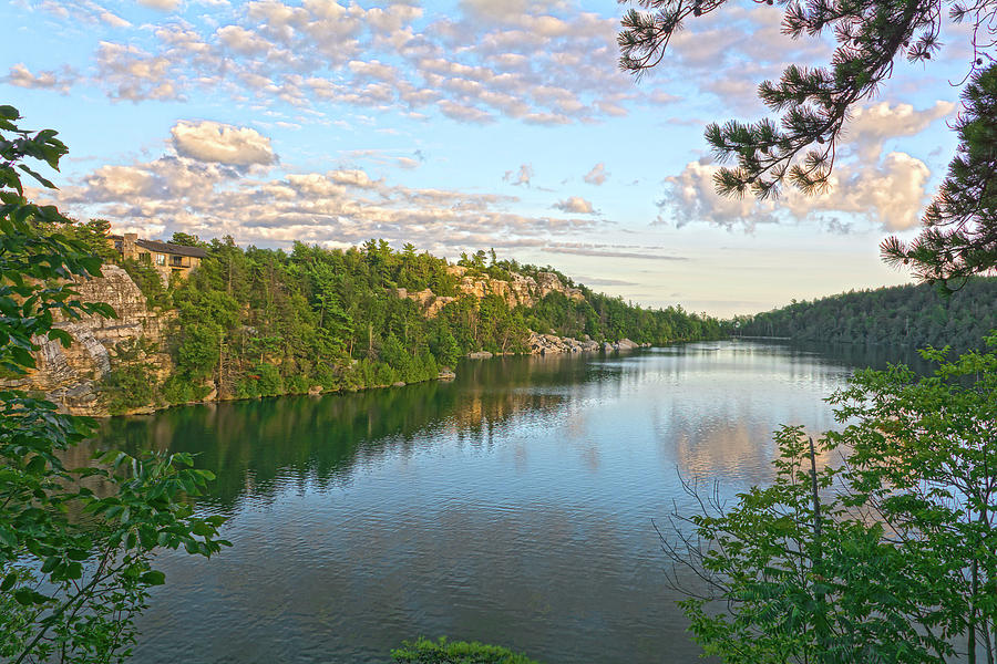 Lake Minnewaska in the Golden Hour Photograph by Angelo Marcialis