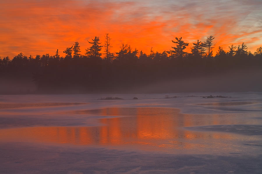 Lake Mist At Sunset #2 Photograph by Irwin Barrett