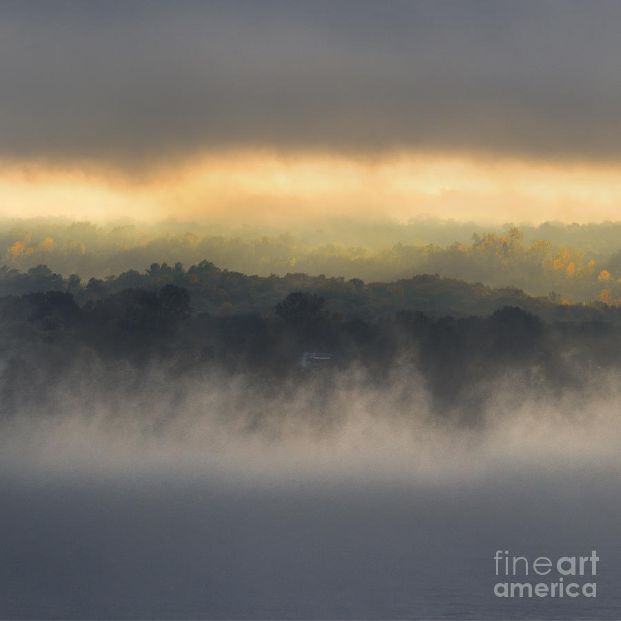 Lake Mist Triptych Photograph by Michele Steffey