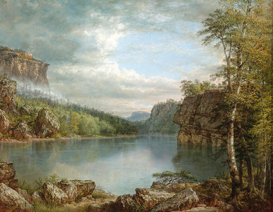 Lake Mohonk Landscape Painting by Daniel Huntington