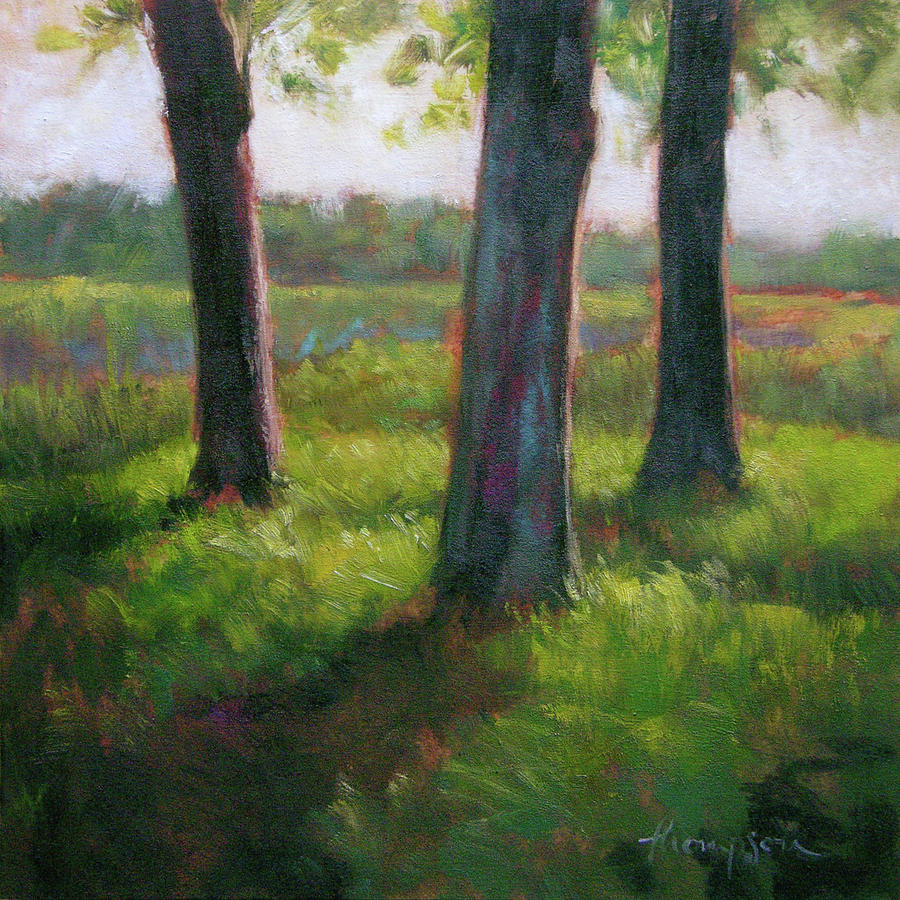 Lake Nokomis Landscape Painting by Tracie Thompson