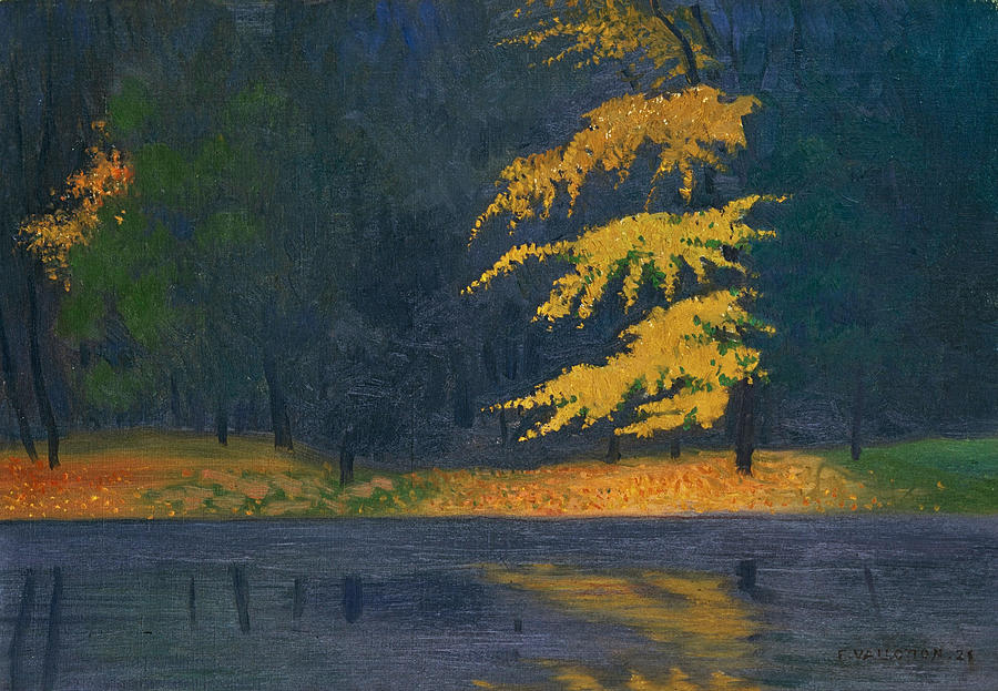 Lake of Bois de Boulogne Painting by Felix Vallotton