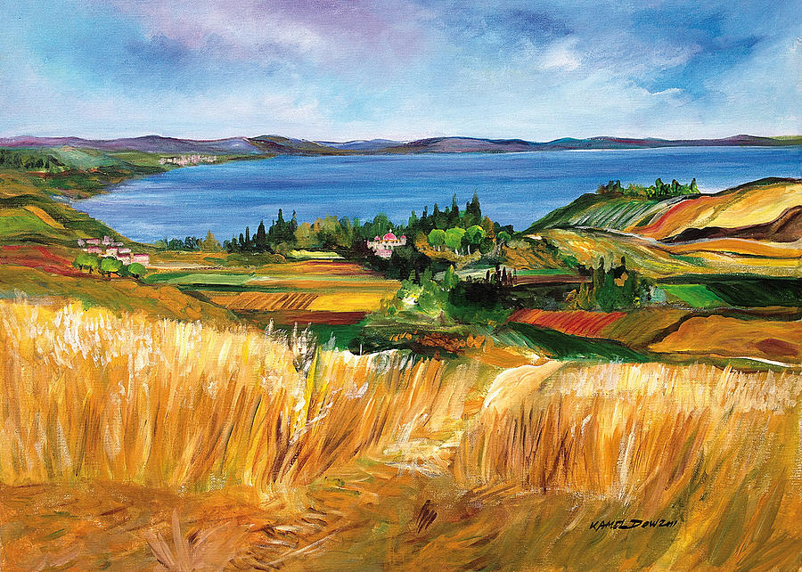 Lake Of Galilee Painting By Kamil Dow   Lake Of Galilee Kamil Dow 