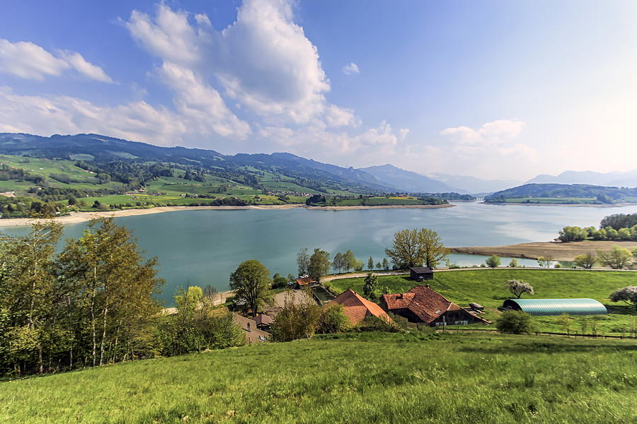 Lake of Gruyere, Switzerland Photograph by Elenarts - Elena Duvernay photo