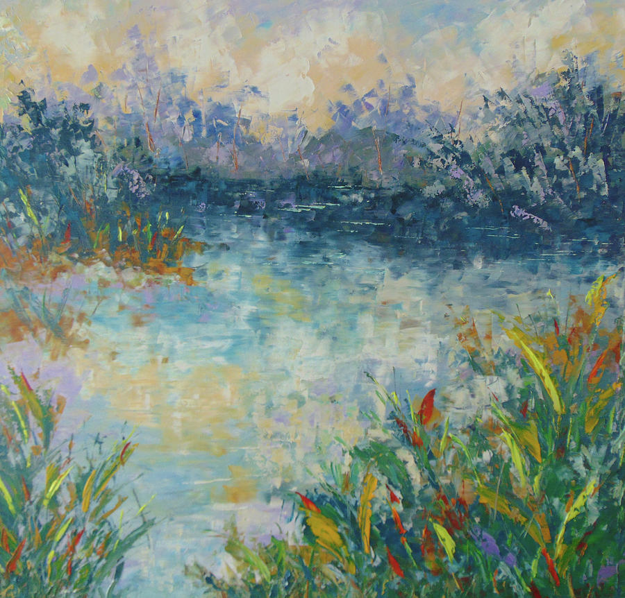Lake of Provence Painting by Frederic Payet
