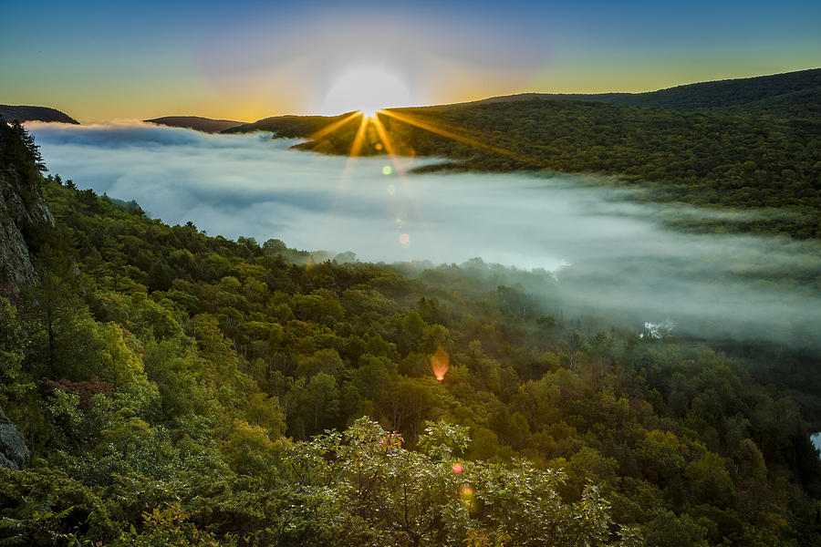 Lake of the Clouds Sunrise Photograph by Jack R Perry