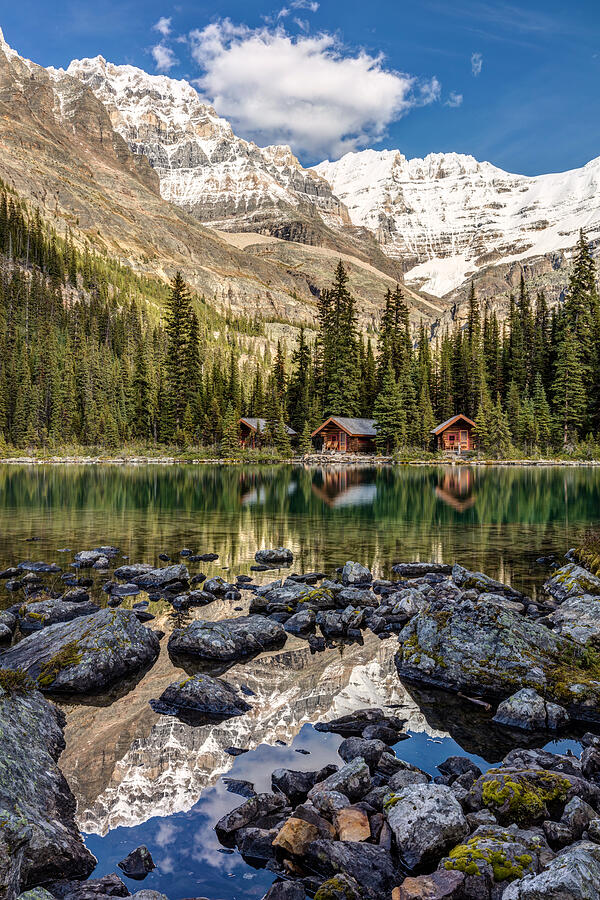 Mountain Photograph - Lake OHara Lodge by Pierre Leclerc Photography