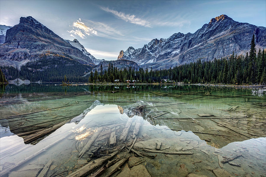Lake OHara reflection at Dawn Photograph by Pierre Leclerc Photography