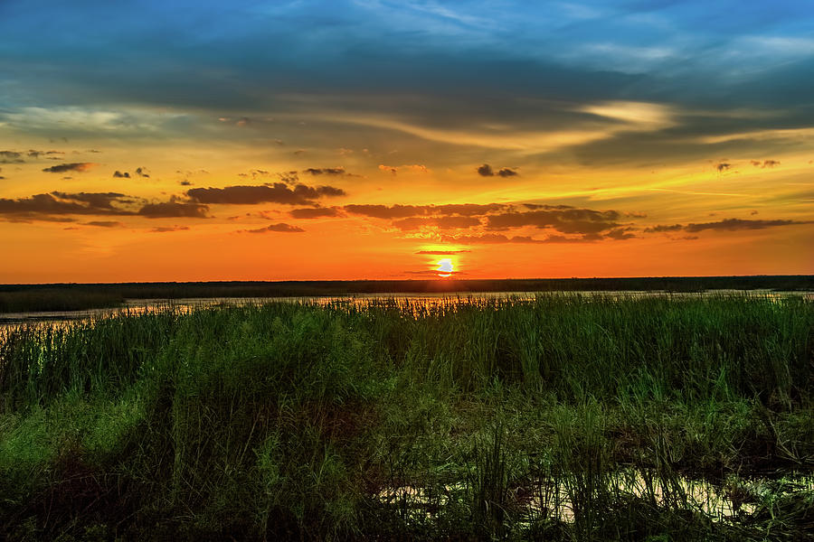Lake Okeechobee Sunset Photograph by Richard Goldman