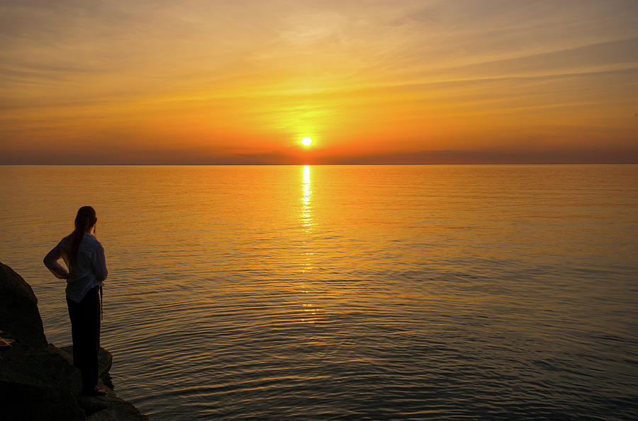 Sunset Photograph - Lake Ontario Sunset by John Black