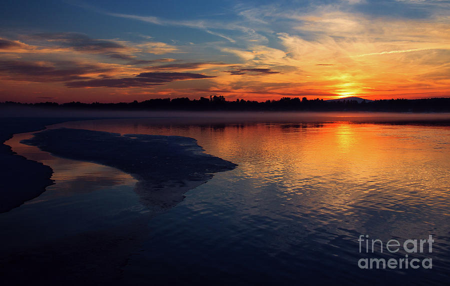 Lake Opechee Sunset Photograph by Mim White