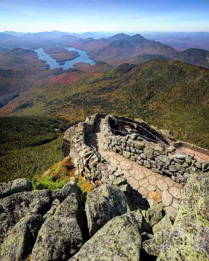 Lake Placid From Whiteface Mountain Staircase I Photograph by Karen Jorstad