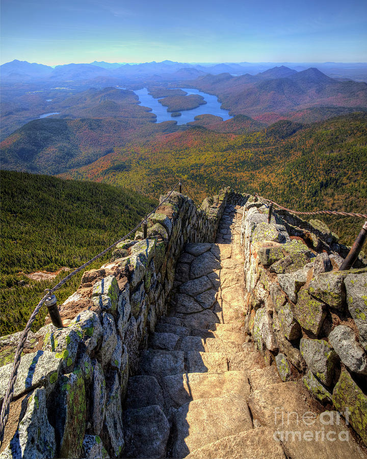 Lake Placid From Whiteface Mountain Staircase II Photograph by Karen Jorstad