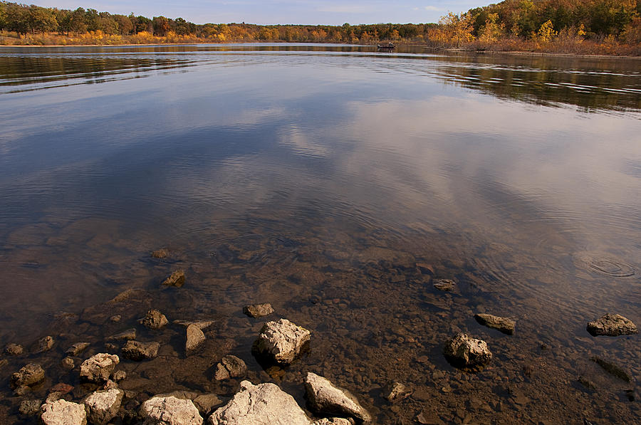 Lake Pomme de Terre in October Photograph by Mitch Spence