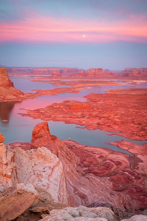 Unique Photograph - Lake Powell Vertical Sunset by Wasatch Light