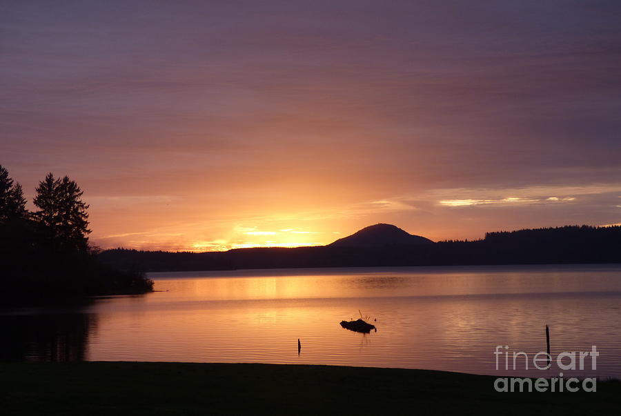 Lake Quinault Sunset Photograph by Charles Robinson