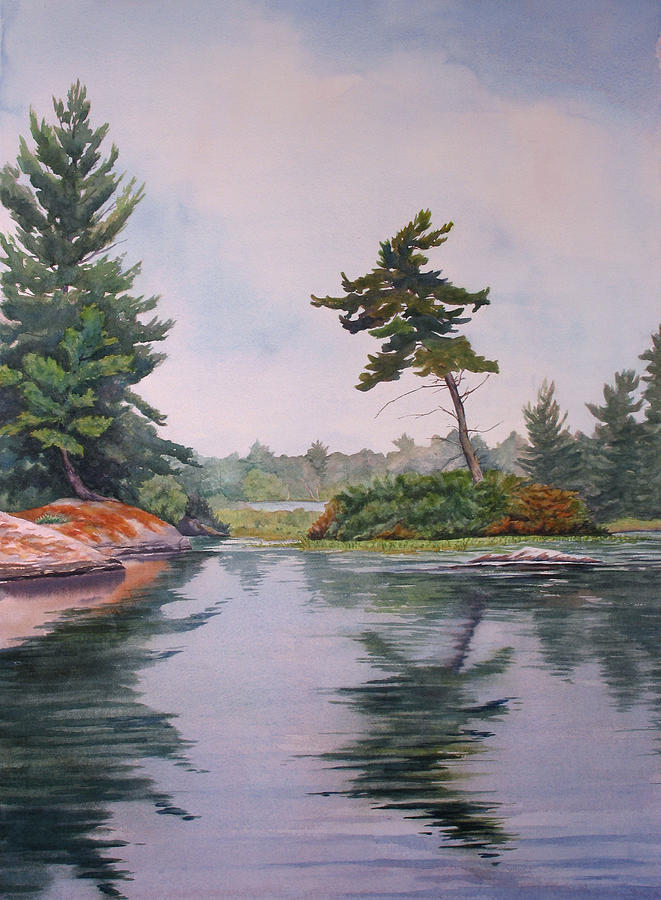 Lake Reflection Painting by Debbie Homewood - Fine Art America