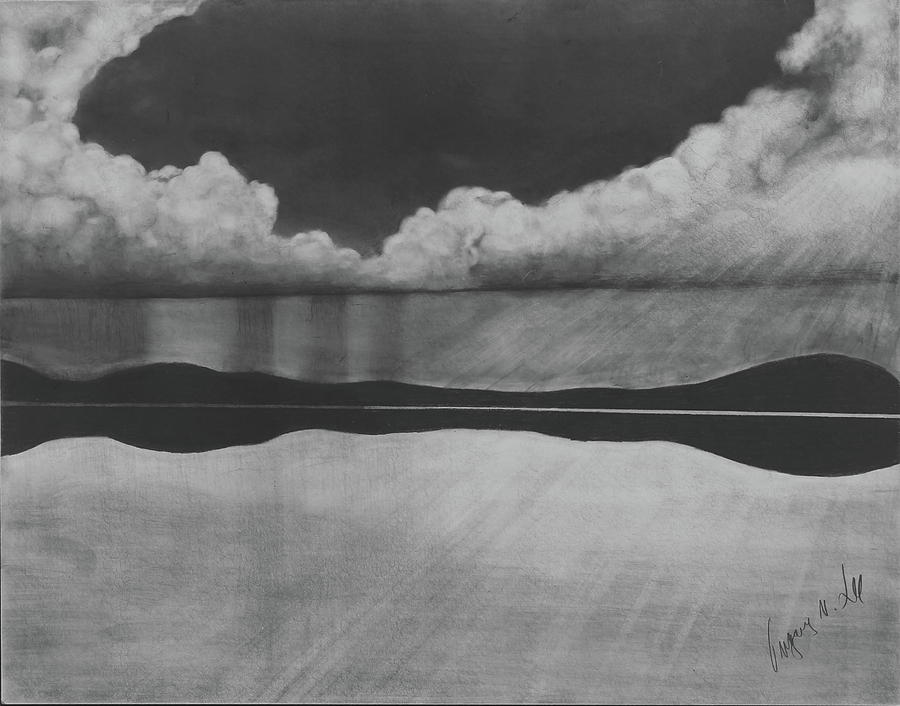 Lake Reflection Drawing by Gregory Lee