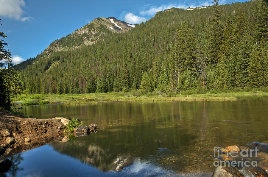 Lake Reflection Montezuma Colorado Photograph by David Waldrop