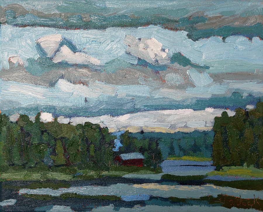 Sunset Painting - Lake Robinson Evening by Phil Chadwick