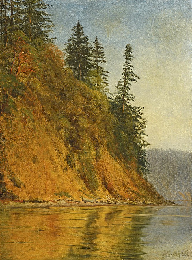 Lake Rosalie. California Painting by Albert Bierstadt