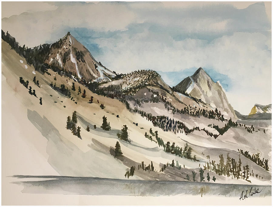 Mountain Painting - Lake Sabrina by Alexandra Kube