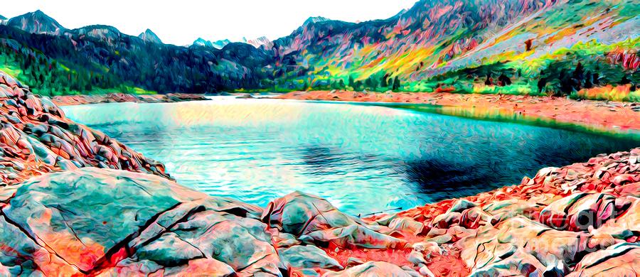 Lake Sabrina Digital Art by Joe Lach