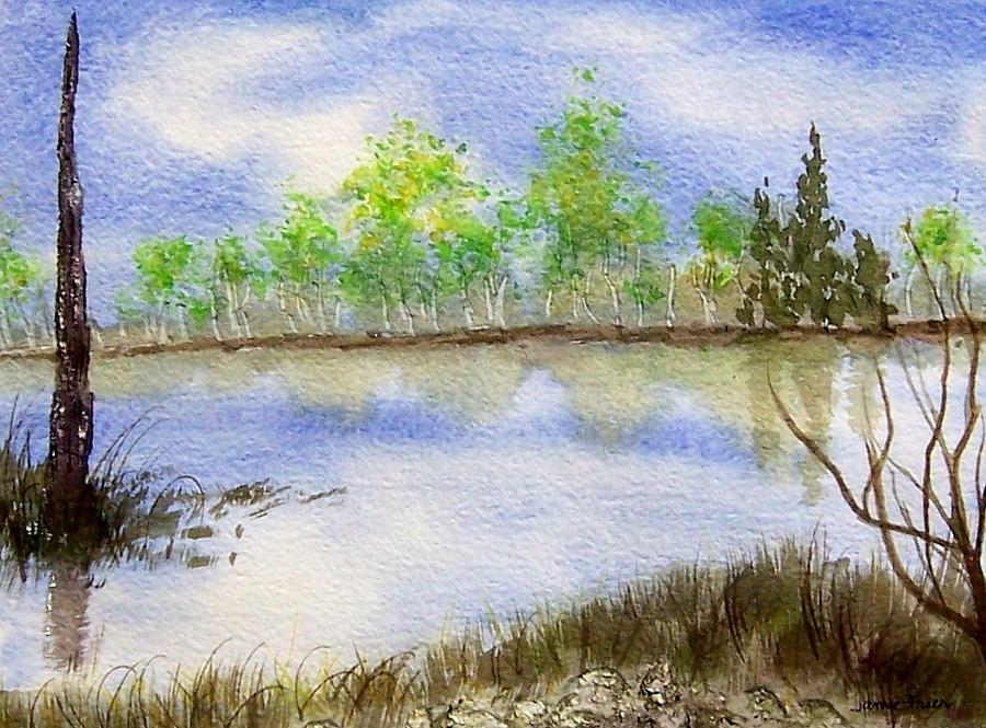 Lake Scene Painting by Jamie Frier