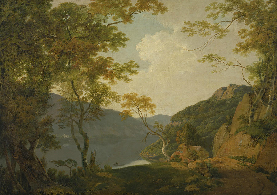 Lake Scene Painting by Joseph Wright