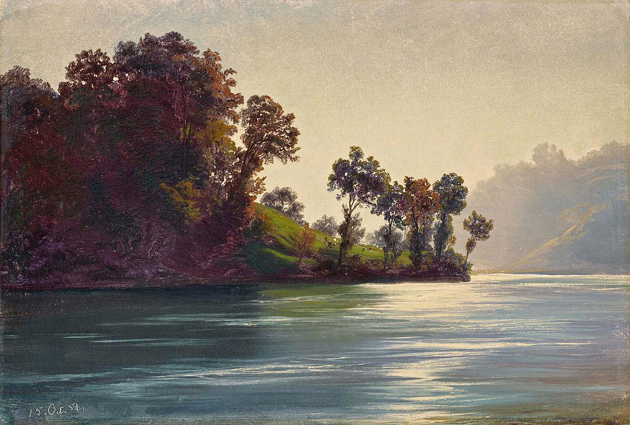 Lake Scene Painting by Robert Zuend