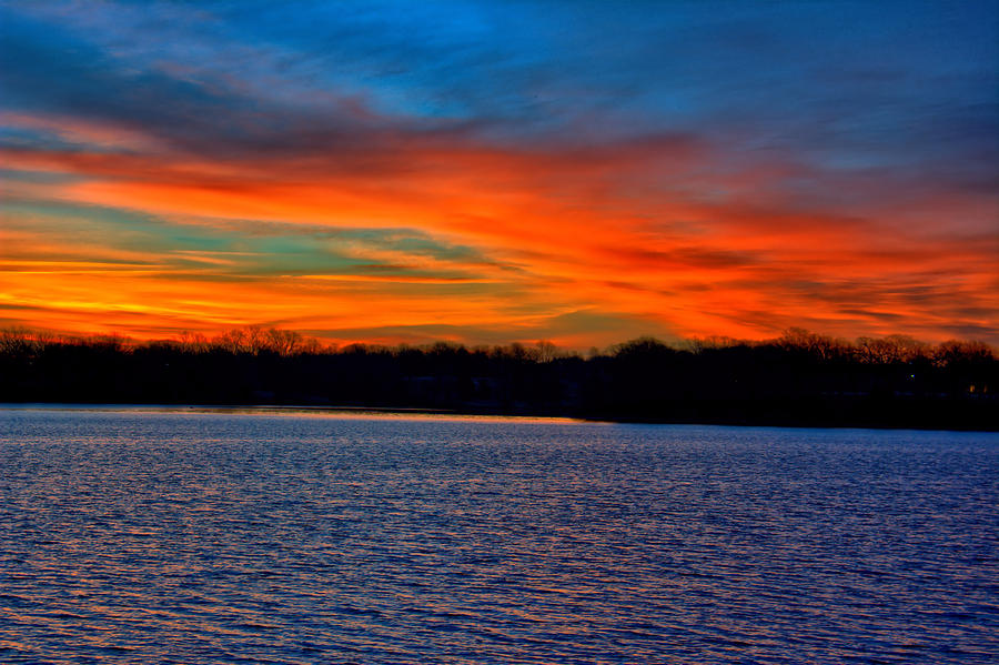 Lake Shawnee Twilight Photograph by Dan Brennan - Pixels