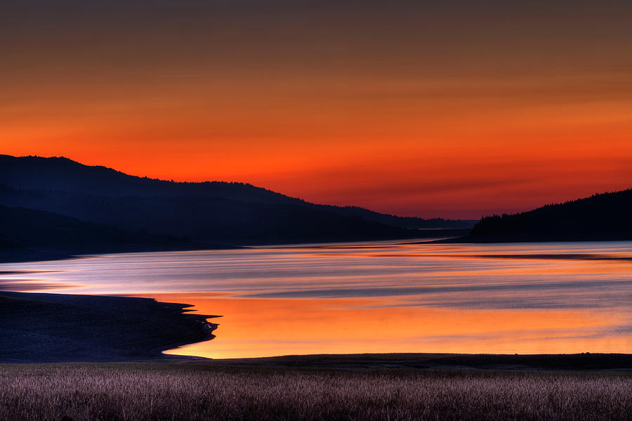 Lake Sherburne Photograph by Mark Kiver