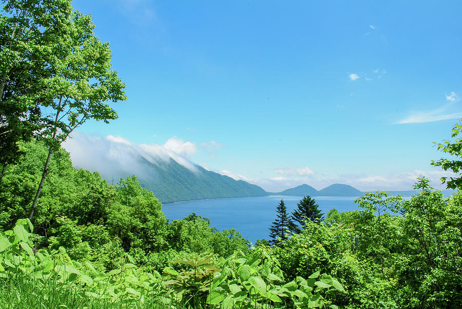 Mountain Photograph - Lake Shikotsu, Hokkaido by Megan Martens