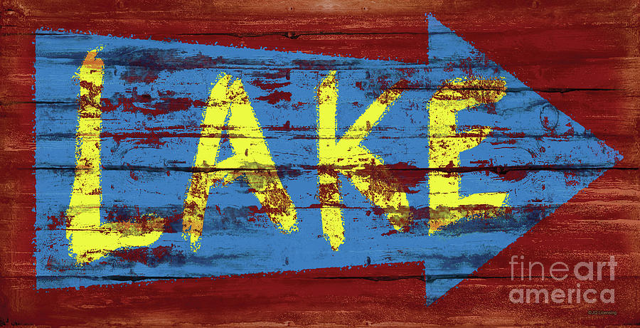 Lake Sign Painting by JQ Licensing