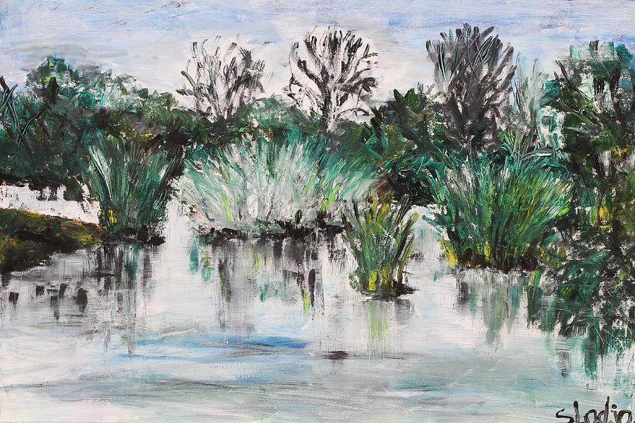 Lake Painting by Sladjana Lazarevic